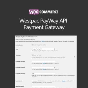 Woocommerce Westpac Payway Api Payment Gateway