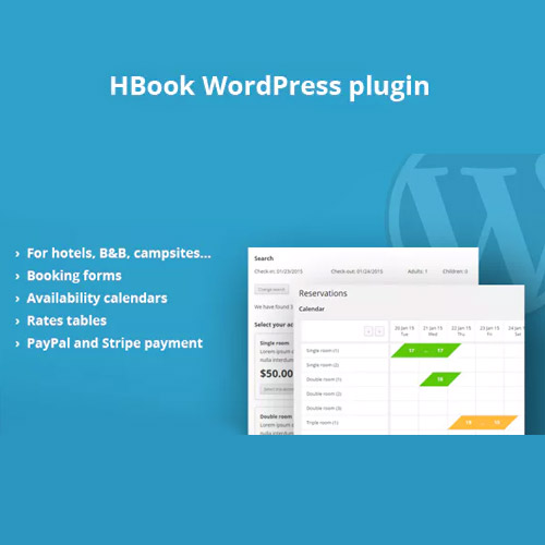 HBook - Hotel booking system - WordPress Plugin